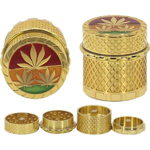 11376 Grinder- dohányörlő fém , 4 részes- 4 cm átmérő