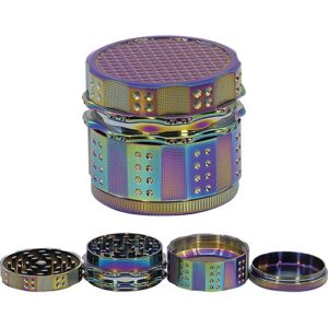 11398 Grinder- dohányörlő fém , 4 részes- 6 cm átmérő