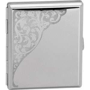 15773 REMO. Cigarettatárca fém , 20 szálas , normál ,gumi lefogó