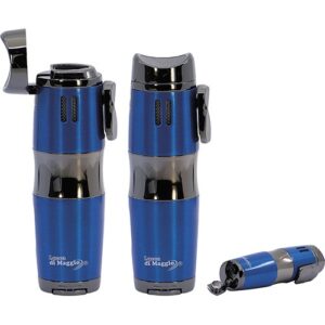 35597 LdM. Öngyújtó fém- szivarhoz-3x szuróláng,lékelővel,gáztöltős