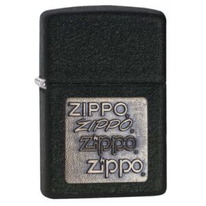 362 Black Crackle ™ Zippo öngyújtó, Zippo logóval
