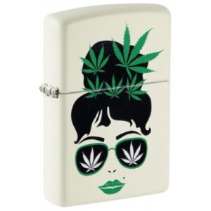 49837 Cannabis Design Zippo öngyújtó (világít a sötétben)