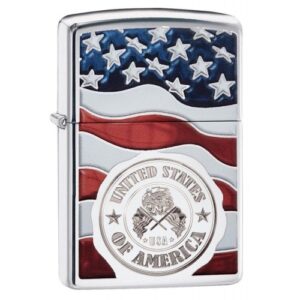 29395 USA zászló és lenyomat Zippo öngyújtó