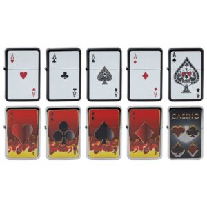 07224 REMO . Benzines öngyújtó fém 1 db, több mintával-készlet szerint