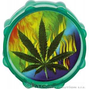 11221Grinder- dohányőrlő műanyag , 2 részes- 5,5 cm átmérő , több szín és minta-készlet szerint