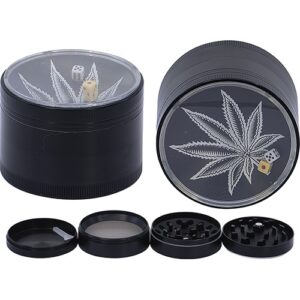 11421 REMO.Grinder-dohányörlő fém+műanyag, -4 részes 6 cm átmérő