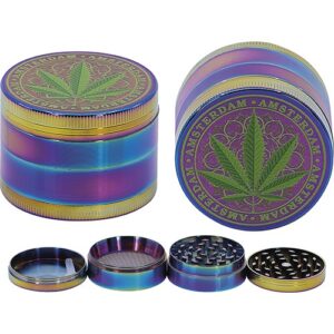 11443 REMO. Grinder- dohányörlő fém, 4 részes x 5 cm átmérő