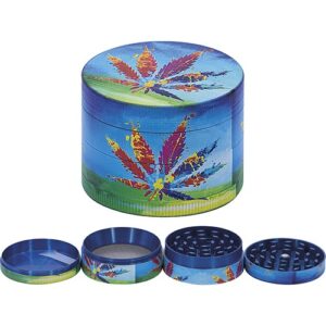 11453 REMO. Grinder-dohányörlő fém, 4 részes- 5 cm átmérő