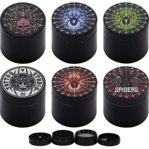 11514.Grinder- dohányörlő fém,4 részes-4 cm átmérő,több színben,készlet szerint