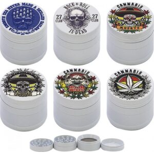 11515.Grinder- dohányörlő fém,4részes-4 cm átmérő,több minta,készlet szerint