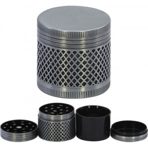 11516.Grinder- dohányörlő fém,4részes-4 cm átmérő