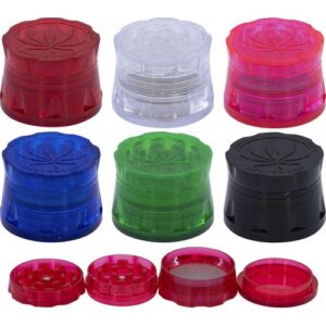 11548,REMO.Grinder-doháyörlő műanyag,4 részes,5,5 cm átmérő,több színben- készlet szerint