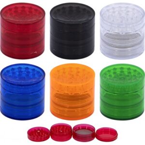 11549 REMO.Grinder-dohányörlő műanyag,4 részes-5 cm átmérő,több színben-készlet szerint