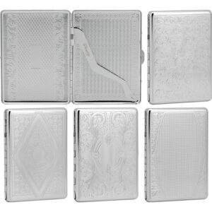 40091 Cigarettatárca fém , slim , 100-as , több minta-készlet szerint ,fém lefogó