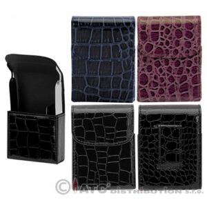 40504 Cigaretta + öngyújtó tartó , lakkbőr , többszínben-készlet szerint