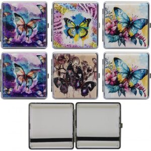 40607 REMO.Cigarettatárca normál,20szálas,gumi lefogó,több minta készlet szerint