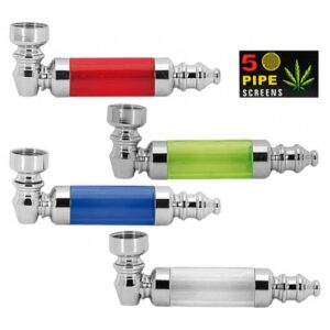 58398 Fém pipa+ szűrő, 8 cm,több színben-készlet szerint