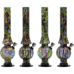 67433 Bong pipa akril- 26 cm ,több mintával