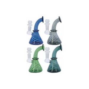 67500.REMO Üveg bong-14 cm,több színben-készlet szerint