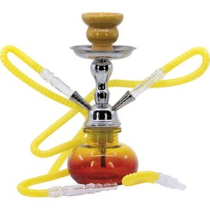 69199 Vízipipa üveg,25 cm-2 x csöves