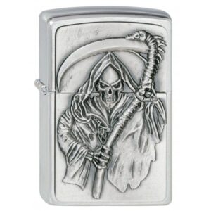 2000856 Kaszás lepelben Zippo öngyújtó rátétes embléma