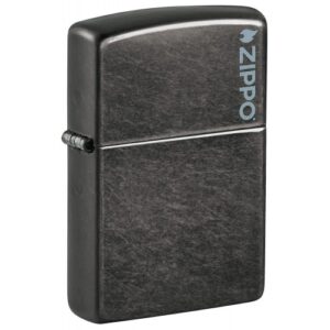 Classic Grey Zippo Logo SKU: 28378zl