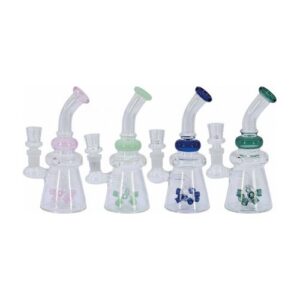 67490 REMO.Üveg bong-17 cm,több színben-készlet szerint