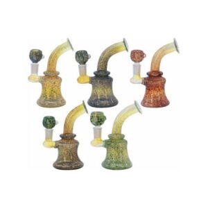67493 .REMO Üveg bong-15 cm,több színben és mintában-készlet szerint