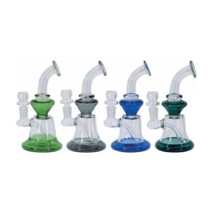 67504 REMO.Üveg bong-17 cm , több színben-készlet szerint