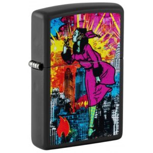 Comic Windy Girl Zippo Flame 47497
